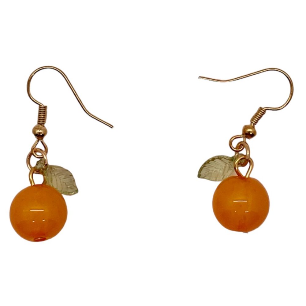 ⭐️❤️ FREE Fruit Boho Orange Leaf Peasant Hipster Hippie Pop Chic Charm Earrings